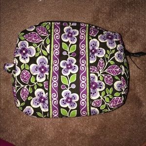 Vera Bradley Cosmetic Bag In Plum Petals Pattern